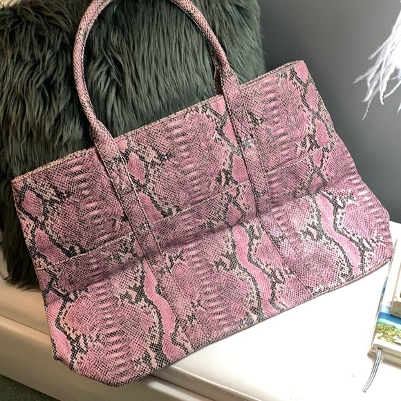 BCBG Max Azria faux snake skin tote bag - Picture 3 of 13